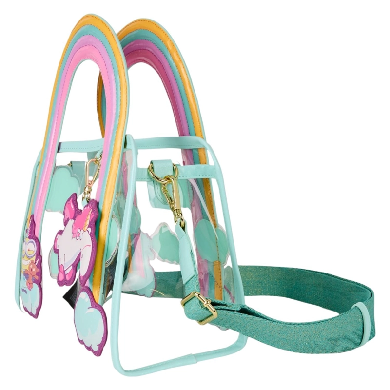 BOLSO LOUNGEFLY MUJER MINIONS UNICORN RAINBOW CLEAR - 3