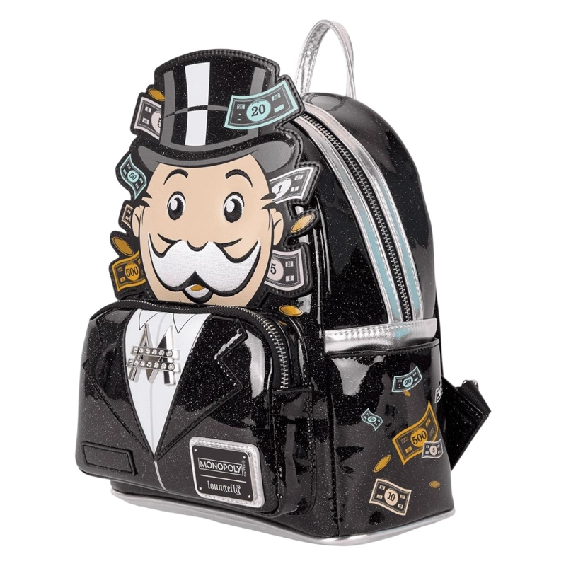 MOCHILA LOUNGEFLY HOMBRE MONOPOLY PENNYBAGS 90TH GLITTER - 3