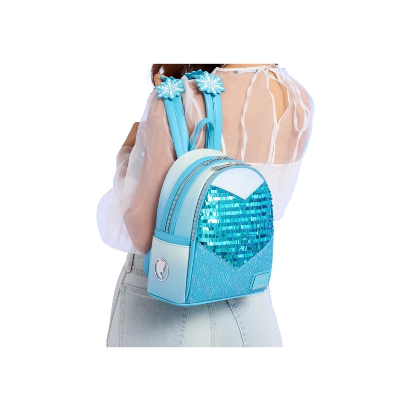 MOCHILA LOUNGEFLY MUJER FROZEN ELSA GLITTER SEQUIN - 2