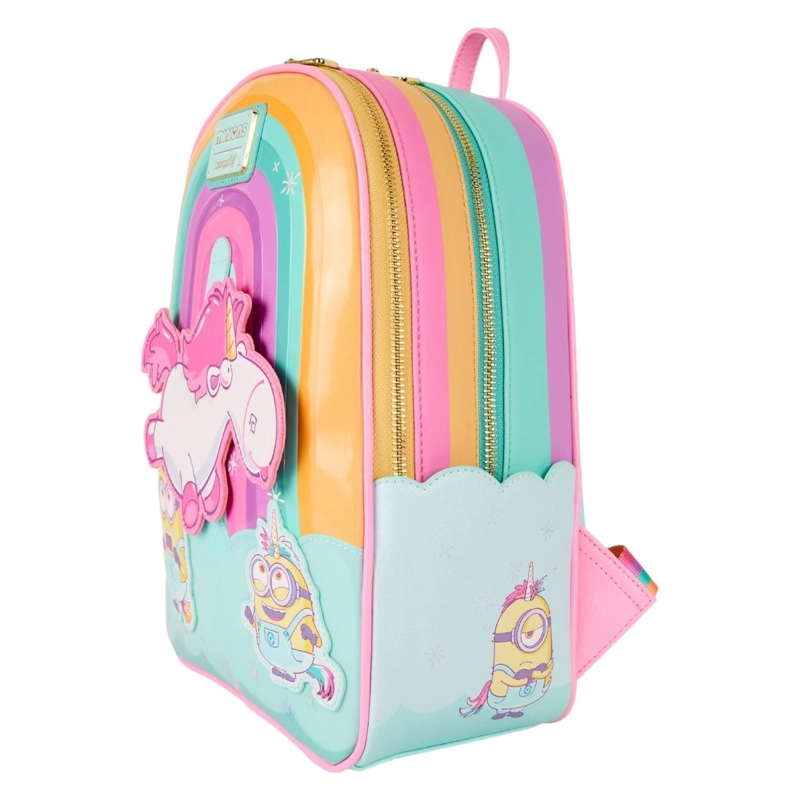 MOCHILA LOUNGEFLY MUJER MINIONS FLUFFY UNICORN RAINBOW - 3
