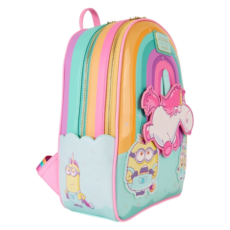 MOCHILA LOUNGEFLY MUJER MINIONS FLUFFY UNICORN RAINBOW - 4