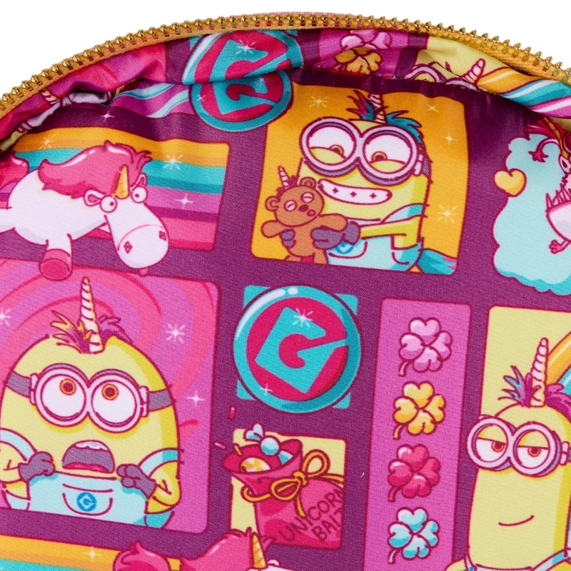 MOCHILA LOUNGEFLY MUJER MINIONS FLUFFY UNICORN RAINBOW - 6
