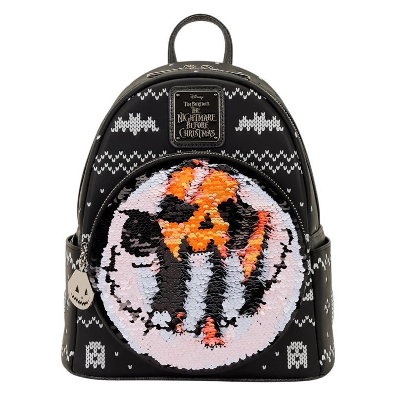 MOCHILA LOUNGEFLY HOMBRE JACK SKELLINGTON SEQUINS NBC - 3