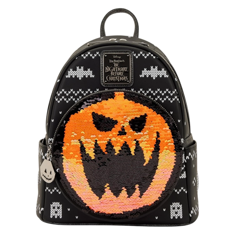 MOCHILA LOUNGEFLY HOMBRE JACK SKELLINGTON SEQUINS NBC - 4