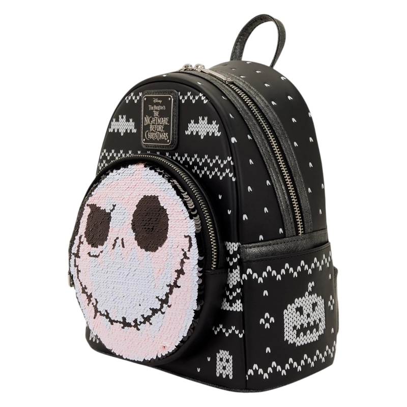 MOCHILA LOUNGEFLY HOMBRE JACK SKELLINGTON SEQUINS NBC - 5