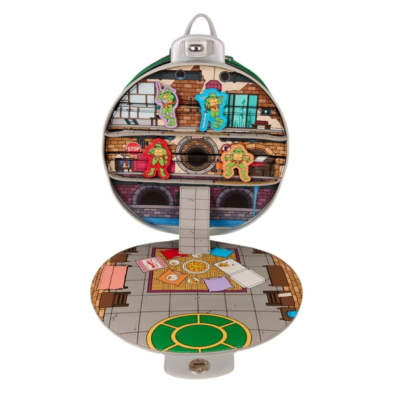 MOCHILA LOUNGEFLY HOMBRE NINJA TURTLES LAIR MANHOLE - 3