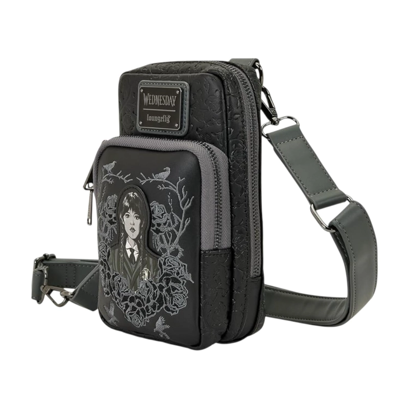 BOLSO LOUNGEFLY MUJER WEDNESDAY BLACK ROSES PHONE - 2