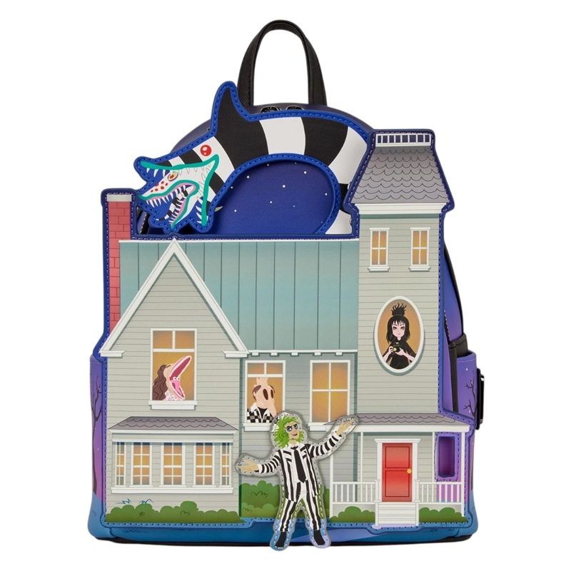 MOCHILA LOUNGEFLY MUJER BEETLEJUICE DEETZ HOUSE GLOW - 1