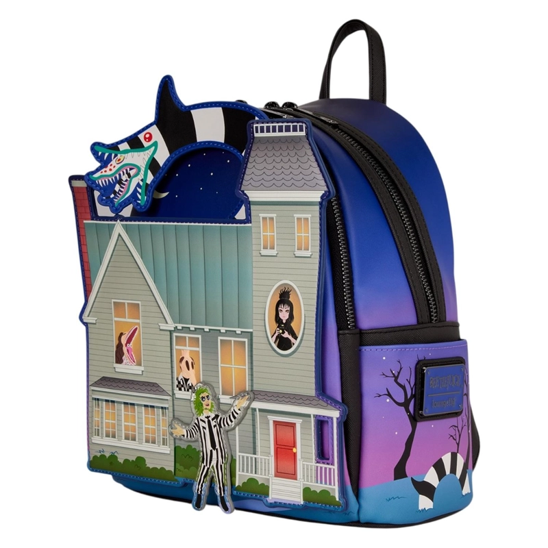 MOCHILA LOUNGEFLY MUJER BEETLEJUICE DEETZ HOUSE GLOW - 3