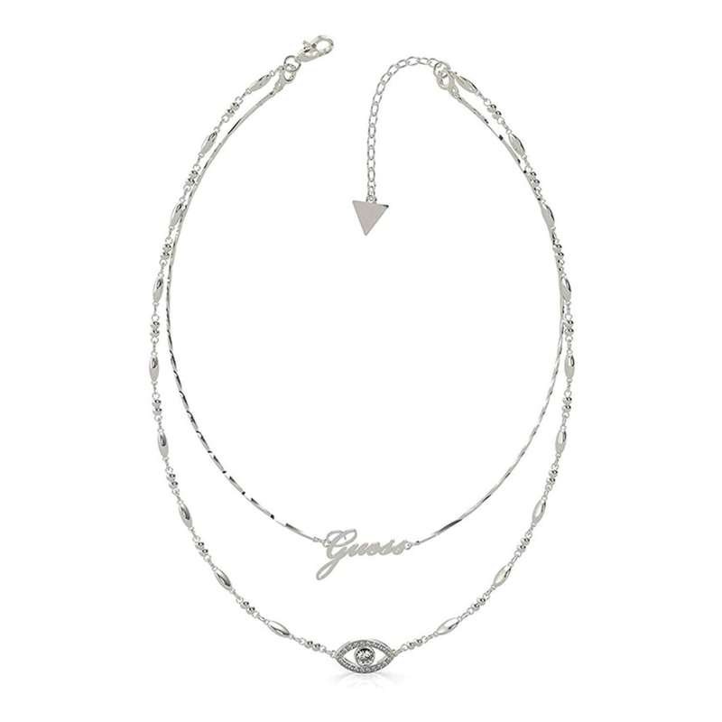 COLLAR GUESS OJO GET LUCKY UBN29000 PLATEADO - 1