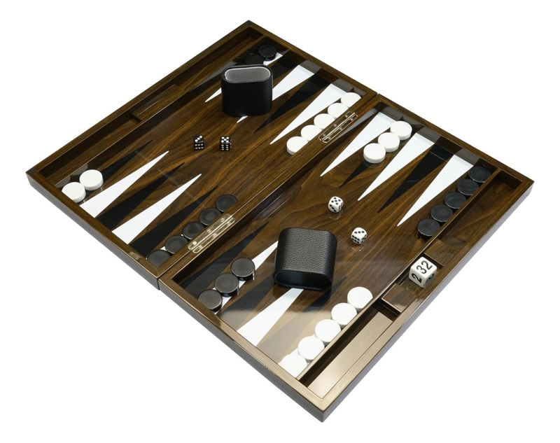 JUEGO DE MESA BACKGAMMON MADERA LUJO - 1