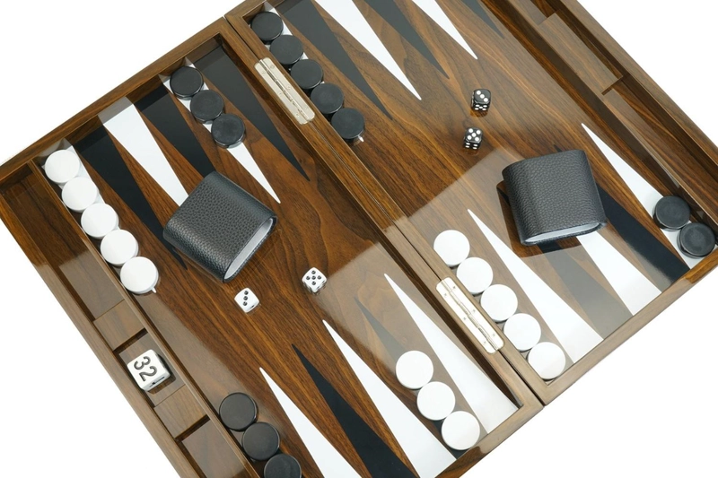 JUEGO DE MESA BACKGAMMON MADERA LUJO - 2