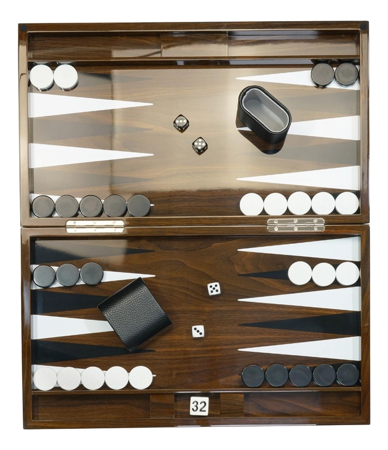 JUEGO DE MESA BACKGAMMON MADERA LUJO - 3