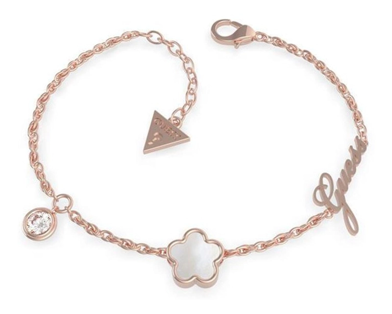 PULSERA GUESS SEA HEART TALLA L COLOR ORO ROSA - 1