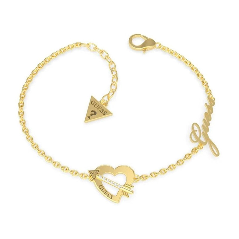 PULSERA GUESS ACROSS MY HEART TALLA L COLOR DORADO - 1