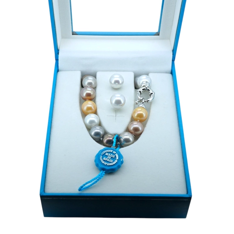 SET COLLAR PERLAS + AROS JOIA DE MAJORCA HECHO EN ESPAÑA - 6