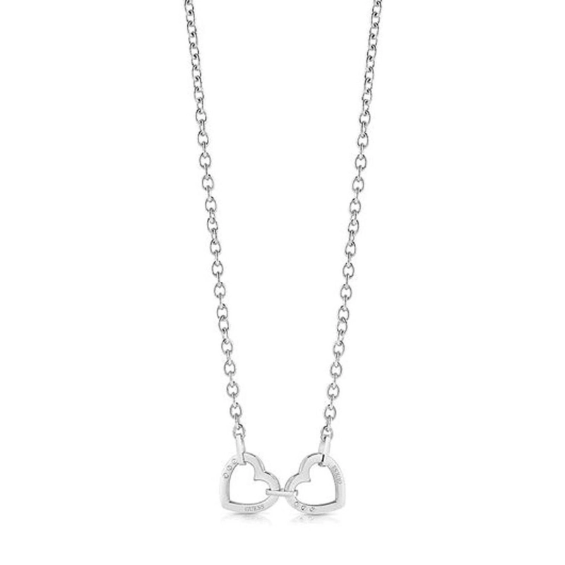 COLLAR GUESS HEARTED CHAIN CORAZONES UBN29064 PLATA - 1