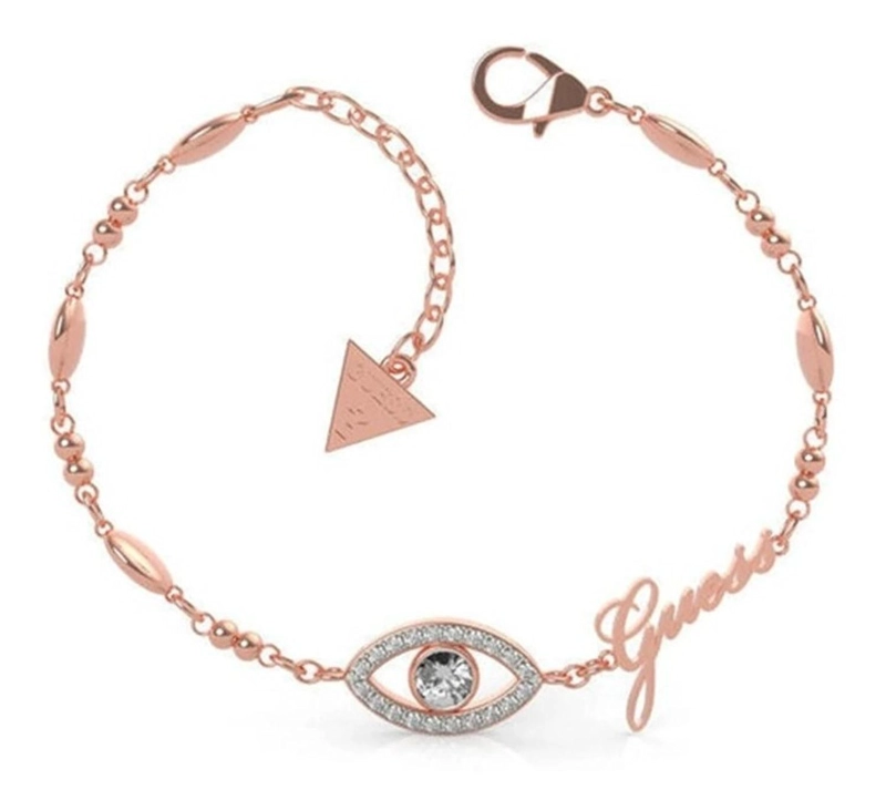 PULSERA GUESS GET LUCKY TALLA L COLOR ORO ROSA BOLETA - 1