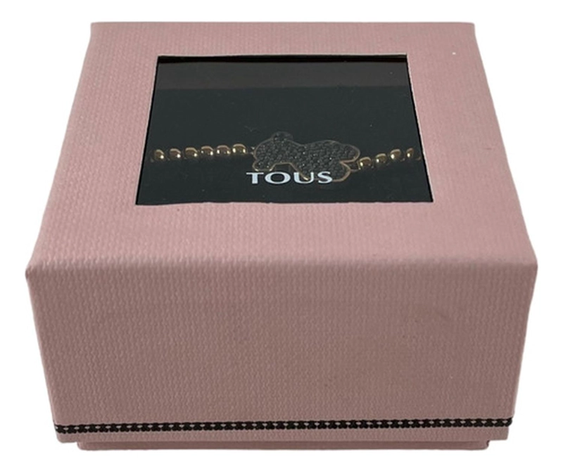 PULSERA OSO TOUS DE PLATA VERMEIL ROSE CORDON AJUSTABLE - 3