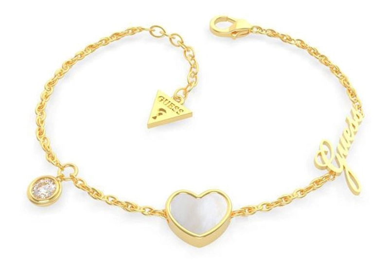 PULSERA GUESS SEA HEART TALLA L COLOR DORADO - 1