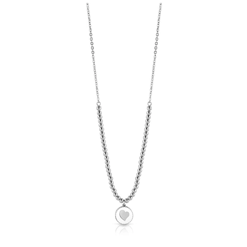 COLLAR GUESS SUMMER LOVE CORAZON UBN78079 PLATEADO - 1