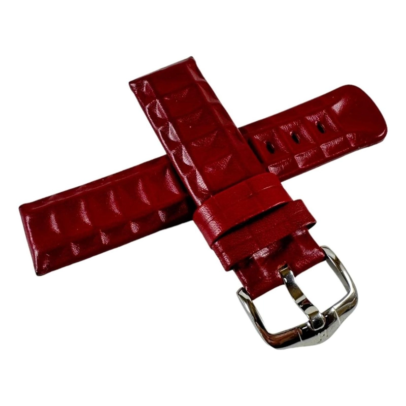 CORREA RELOJ HIRSCH AVIATOR L RESISTENTE AL AGUA 24MM ROJA - 1