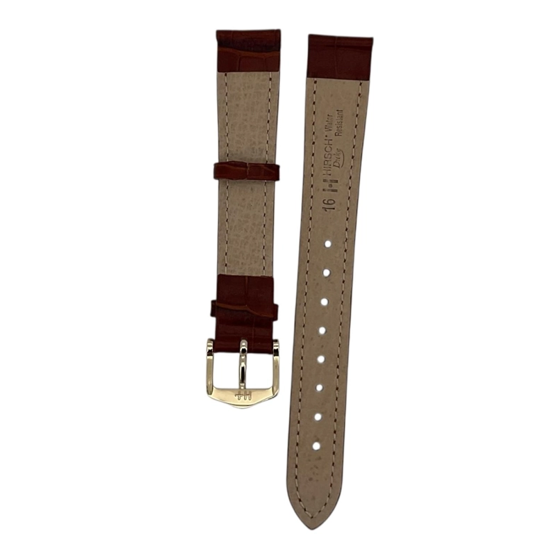 CORREA RELOJ HIRSCH DUKE L HEBILLA DORADA 16MM - 2