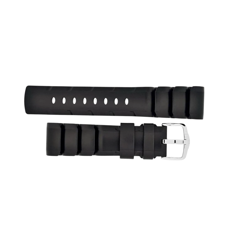 CORREA RELOJ HIRSCH EXTREME CAUCHO PREMIUM 24MM NEGRA - 2
