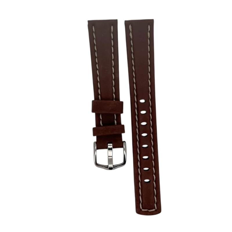 CORREA RELOJ HIRSCH TRAPPER L HEBILLA PLATEADA 18MM - 1