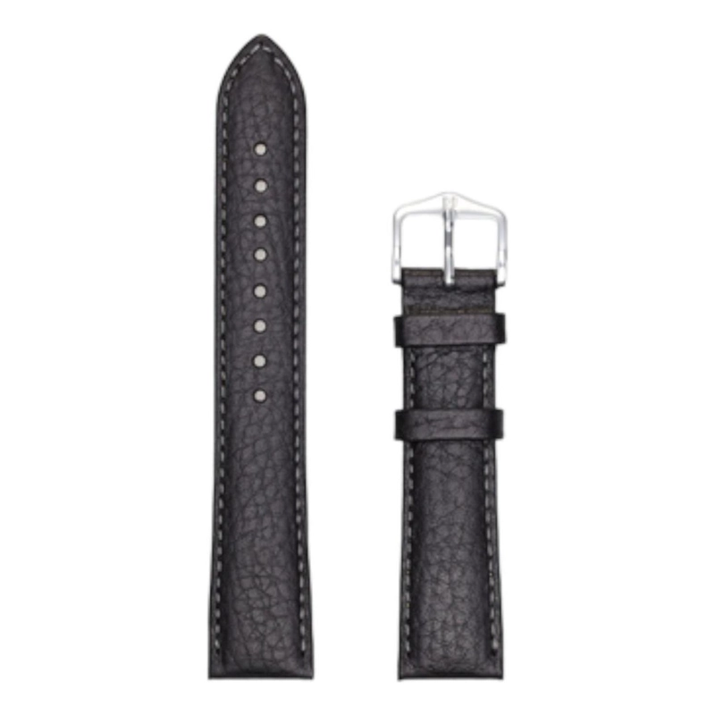 CORREA RELOJ HIRSCH FOREST NATURE M HEB PLATEADA 14MM NEGRA - 1