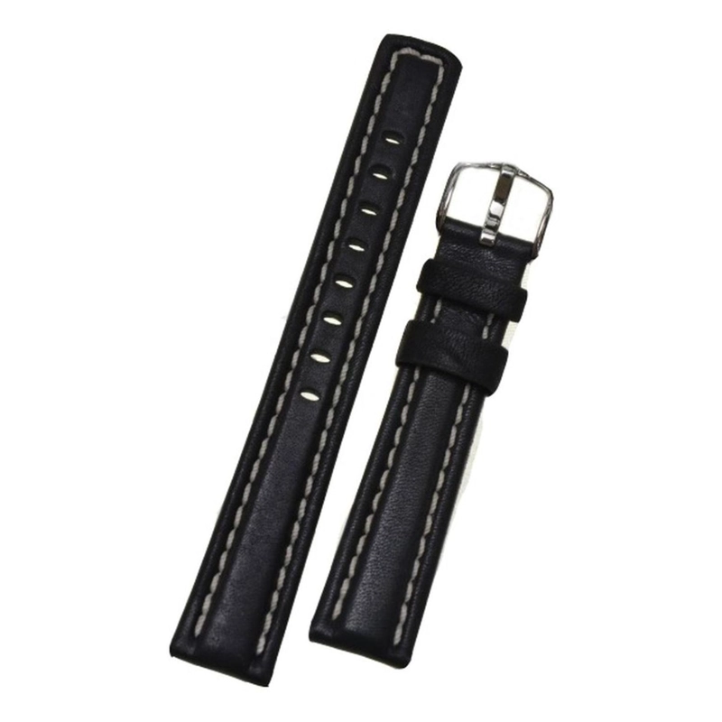 CORREA RELOJ HIRSCH TRAPPER L NO ALLERGY 18MM NEGRA - 1