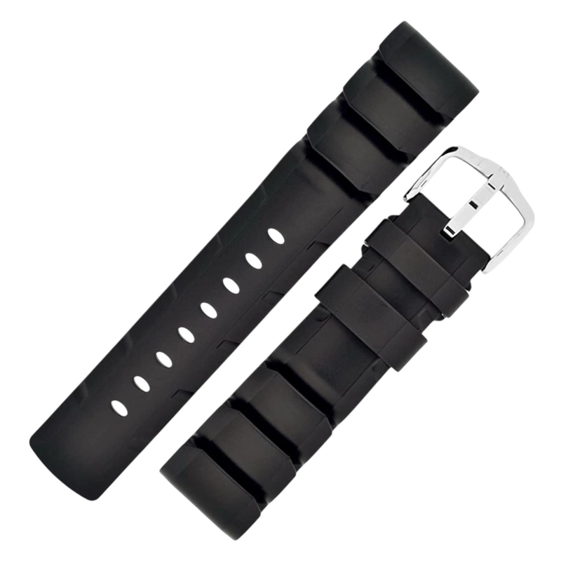 CORREA RELOJ HIRSCH EXTREME CAUCHO PREMIUM 20MM NEGRA - 1