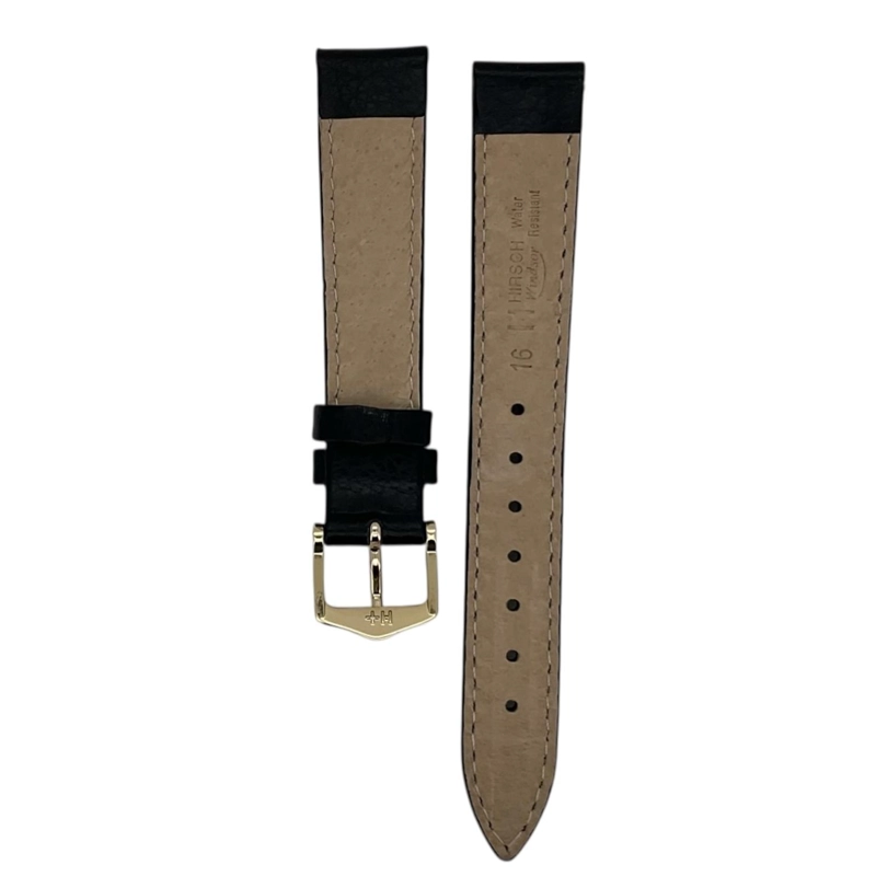 CORREA RELOJ HIRSCH WINDSOR M HEBILLA DORADA 16MM - 2