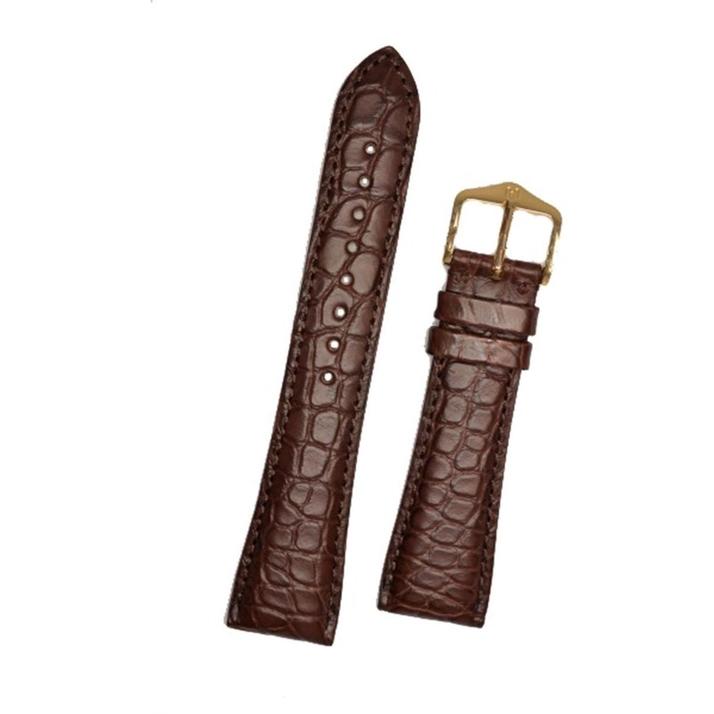 CORREA RELOJ HIRSCH REGENT M HEBILLA DORADA 16MM MARRON TAMAÑO 19 - 1