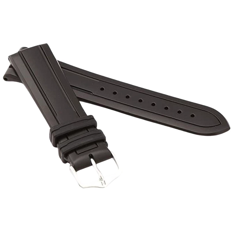 CORREA RELOJ HIRSCH HEVEA CAUCHO RUBBER 18MM NEGRA - 1