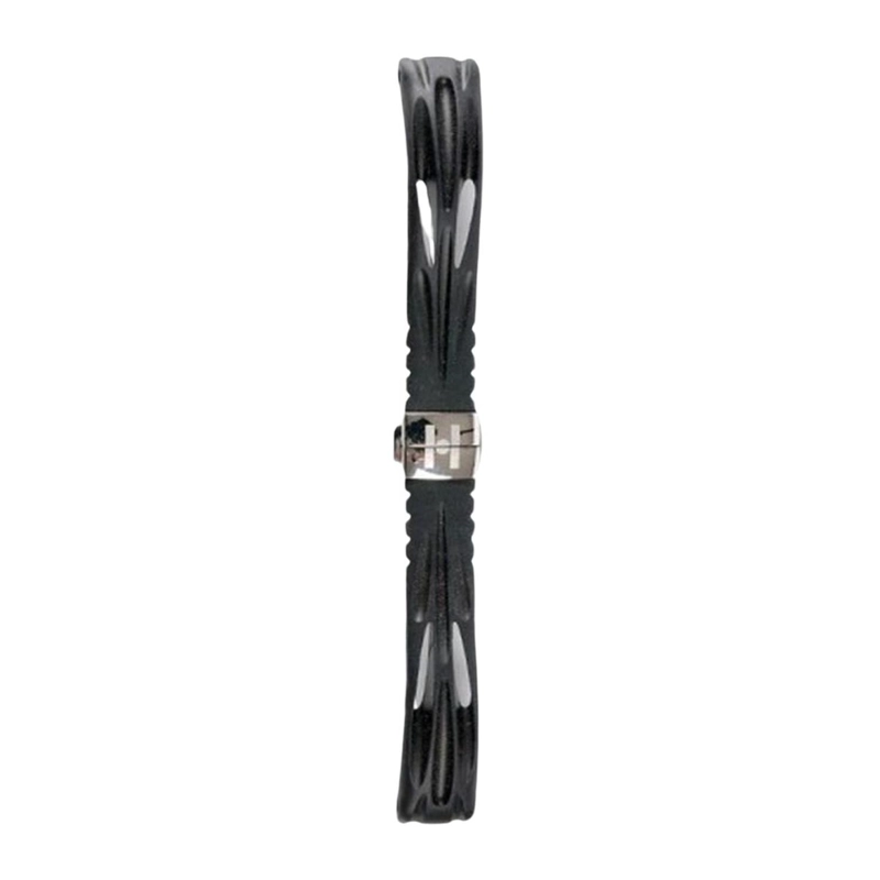 CORREA RELOJ HIRSCH LANCE CAUCHO NEGRA 18MM 20MM 22MM TAMAÑO TALLA UNICA - 1