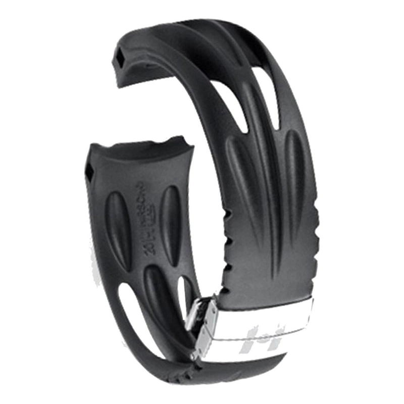 CORREA RELOJ HIRSCH LANCE CAUCHO NEGRA 18MM 20MM 22MM TAMAÑO TALLA UNICA - 3