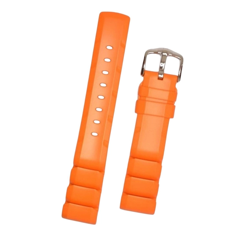 CORREA RELOJ HIRSCH EXTREME CAUCHO PREMIUM 24MM NARANJA - 1