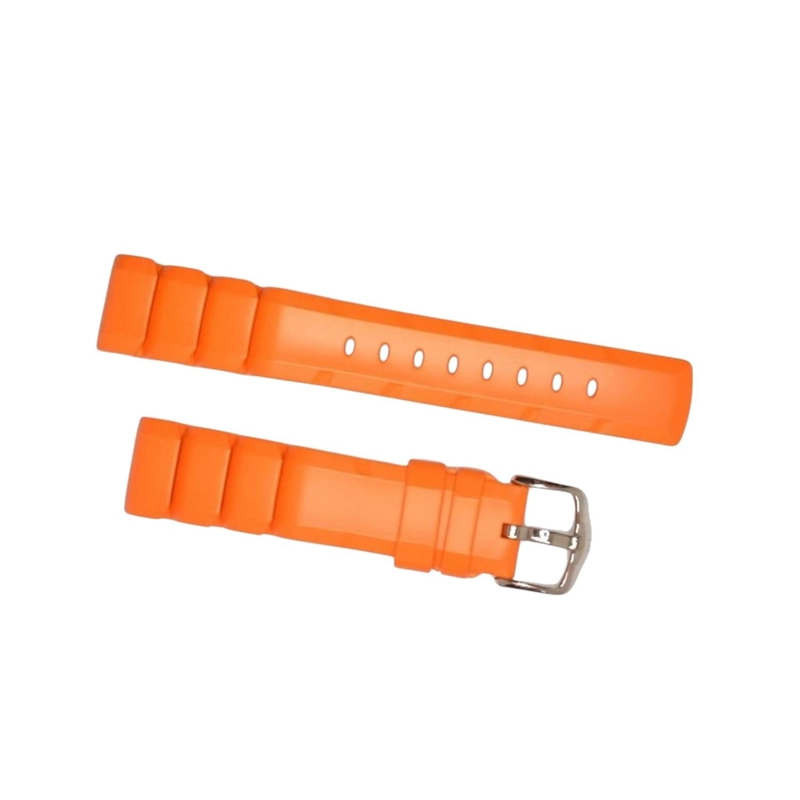 CORREA RELOJ HIRSCH EXTREME CAUCHO PREMIUM 24MM NARANJA - 2