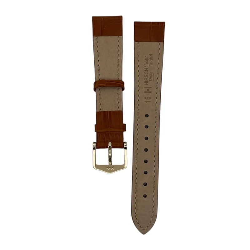 CORREA RELOJ HIRSCH DUKE L HEBILLA DORADA 16MM - 2