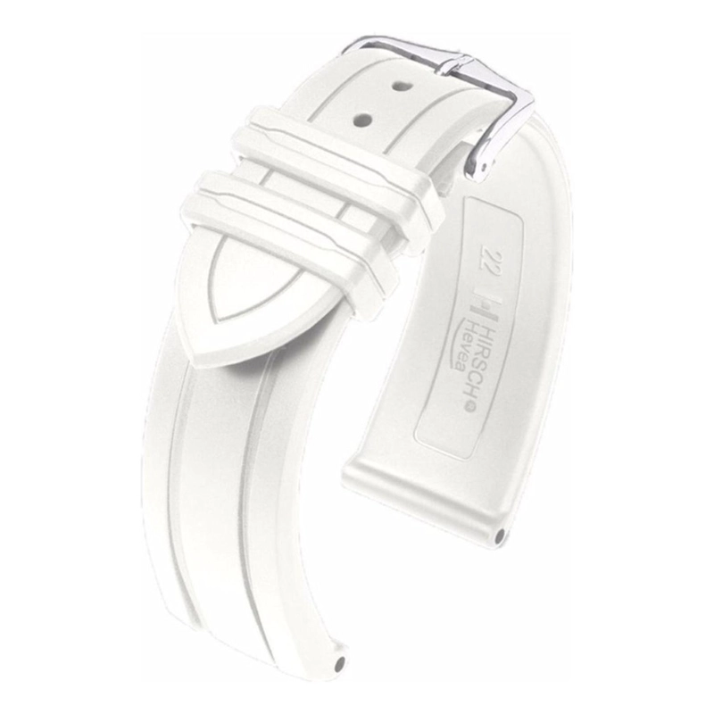 CORREA RELOJ HIRSCH HEVEA CAUCHO RUBBER 22MM BLANCA - 1