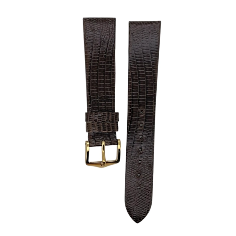 CORREA RELOJ HIRSCH REPTILE M HEBILLA DORADA 20MM - 1