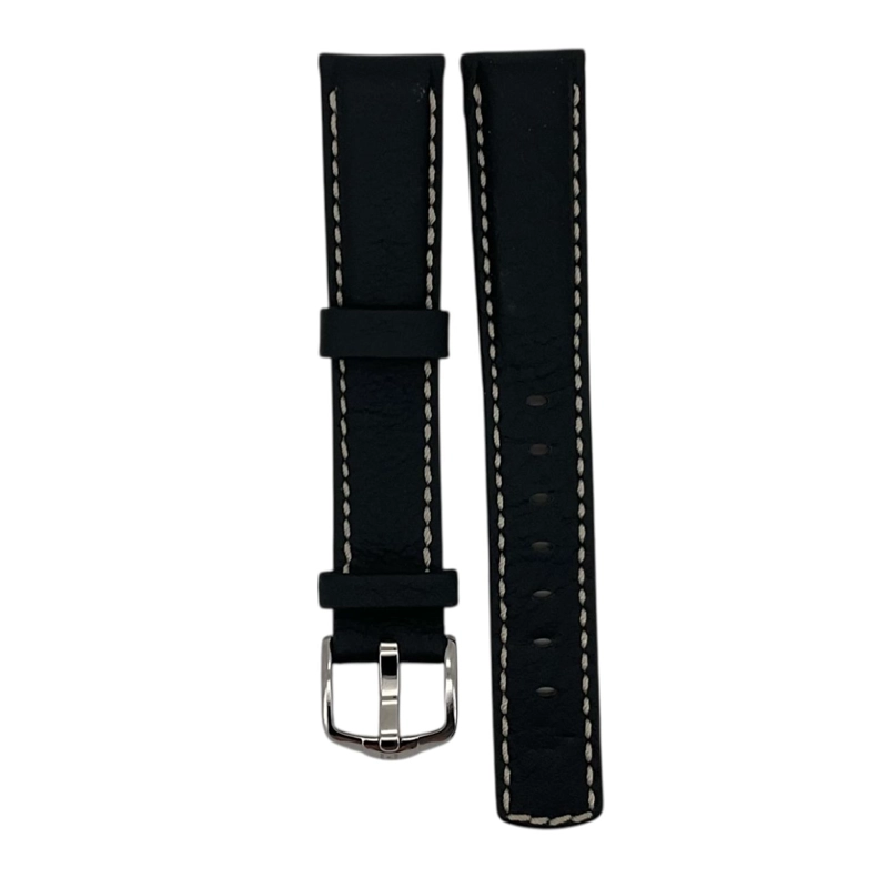 CORREA RELOJ HIRSCH MARINER L HEBILLA PLATEADA 18MM - 1