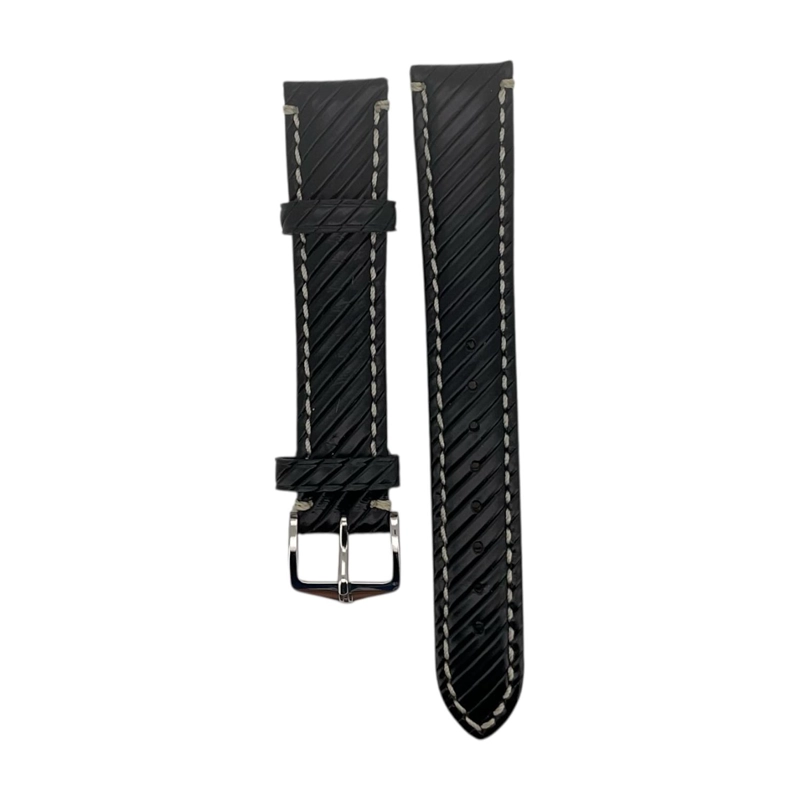 CORREA RELOJ HIRSCH RIVETTA L HEBILLA PLATEADA 18MM - 1