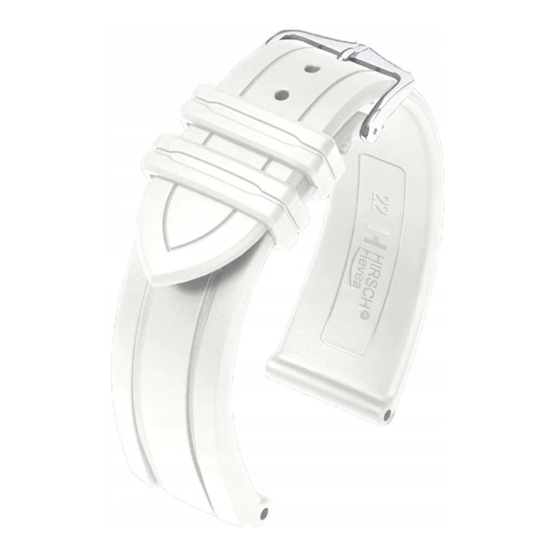 CORREA RELOJ HIRSCH HEVEA CAUCHO RUBBER 20MM BLANCA - 1
