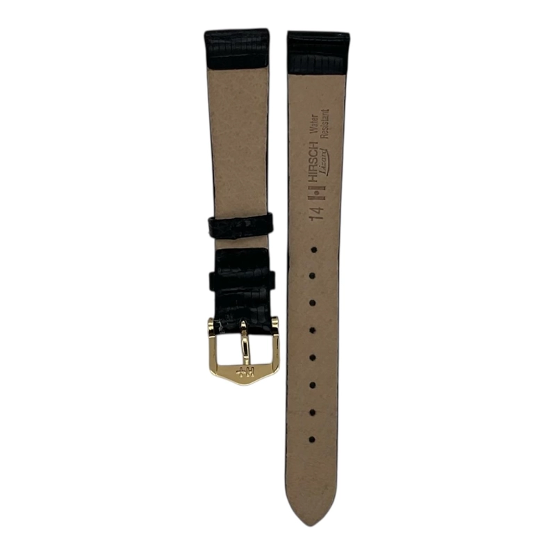 CORREA RELOJ HIRSCH LIZARD M HEBILLA DORADA 10MM - 2