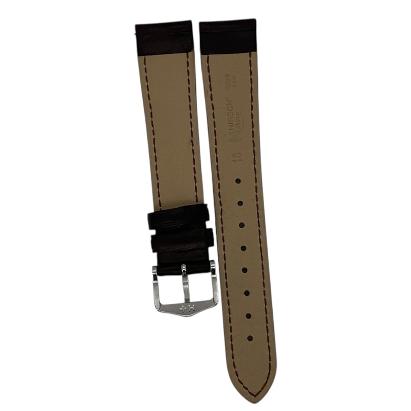 CORREA RELOJ HIRSCH SHEEP L HEBILLA PLATEADA 18MM - 2
