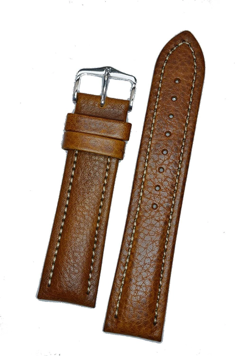 CORREA RELOJ HIRSCH BUFFALO NATURE M 22MM MARRON CLARO - 1