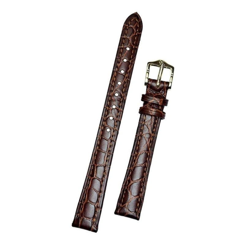 CORREA RELOJ HIRSCH ARISTOCRAT M HEBILLA DORADA 14MM MARRON - 1
