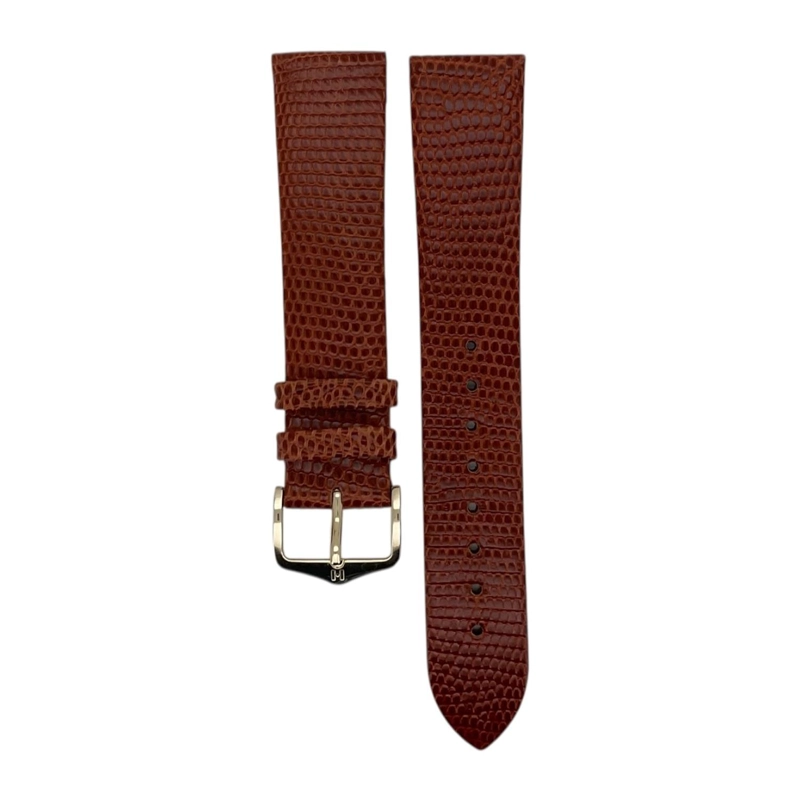 CORREA RELOJ HIRSCH LIZARD L HEBILLA DORADA 20MM - 1